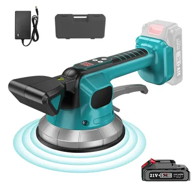 Produktbild von Fliesenvibrator mit Saugheber - Verlege- und Nivelliergerät - 200 kg Tragkraft - 10 Stufen - Kabellos - Für Fliesen & Glas - Ohne Akku