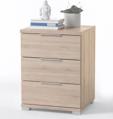 Produktbild von Pol Power Beimöbel Nachtkommode 3 Schubkästen Holzwerkstoff Dekorfolie 46x61x42 cm