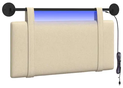 Immagine prodotto di vidaXL Testiera sospesa in tessuto color crema