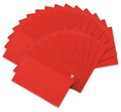 Image de Protège-cahiers A4 transparents rouges, paquet de 25 pièces