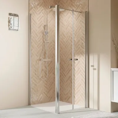 Produktbild von BREUER Seitenwand für Pendeltür ELANA 2.0 80 x 200 cm Profil silber Klarglas Seitenwandanschlag links