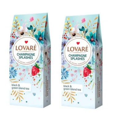Produktbild von 2x80 g Lovare Tee "Splashes Champagne" Schwarz ung Grünteemischung