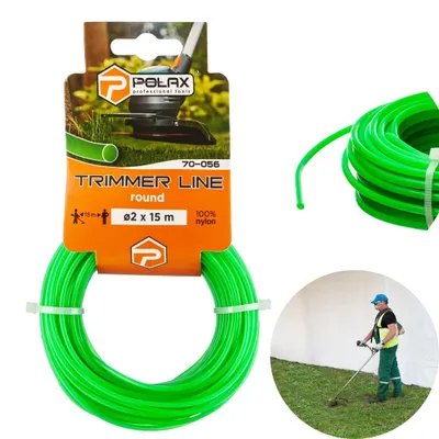 Zdjęcie produktu dla Żyłka tnąca do podkaszarek trimmer Okrągła 2mm x 15m Polax