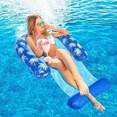 Productafbeelding van Famanu hangstoel voor water, 3-in-1 PVC drijvend stoel - zomerplezier voor zwembad en strand