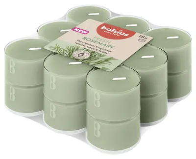 Productafbeelding van Bolsius Geurtheelichten clear cup 6u True Scents Rosemary (18 stuks)