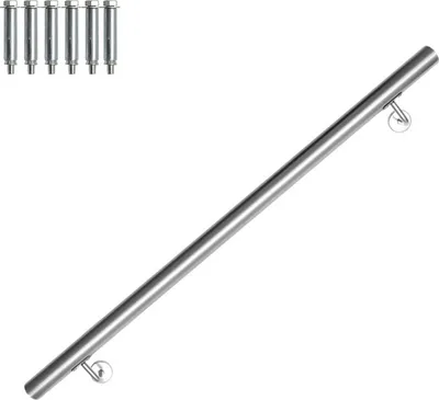 Immagine prodotto di SWANEW corrimano scala in acciaio inox ringhiera e corrimano a parete corrimano a parete scala staffa a muro interno ed esterno 100 cm
