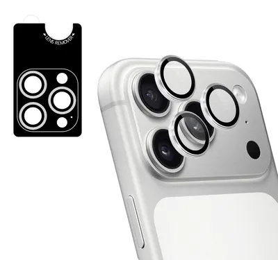 Obrázek produktu pro Ochranné sklo na fotoaparát pro iPhone 18 Pro (Max) – balení 2 kusů – stříbrná barva