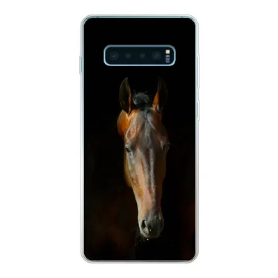 Produktbild von MuchoWow® Handyhülle Schutzhülle Hülle für Samsung Galaxy S10 Plus Pferde - Tiere - Braun Silikon Softcase Handy Hülle - Schutzhülle