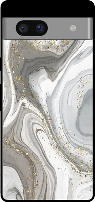 Produktbild von Handyhülle für Google Pixel 7 mit Marmordruck - TPU Backcover Case Marble Design - Silber