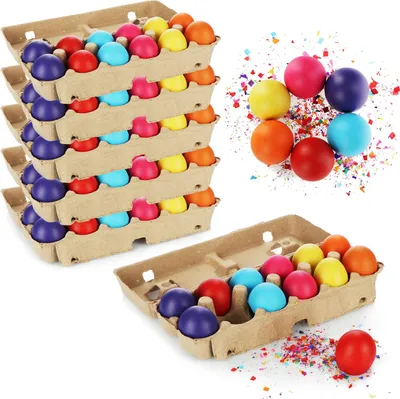 Produktbild von com-four® 72x Konfetti-Eier für Karneval, Fasching - Ostereier mit Konfetti