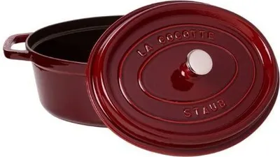 Obrázek produktu pro Cocotte na prach, 29 cm grenadinová červená oválná litina La Cocotte 40509-364-0