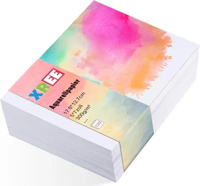 Obrázok produktu pre Blok akvarelového papiera, 12,7 x 17,8 cm, 60 listov, 300 g/m²