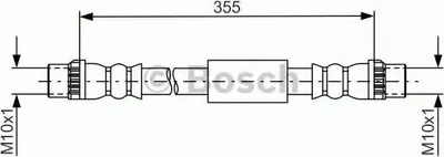 Produktbild von BOSCH 1 987 481 665 Bremsschlauch Hinten für CITROËN JUMPY Kasten für FIAT Scudo (270, 272) Scudo Kastenwagen (270, 272) passend für PEUGEOT