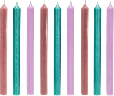 Immagine prodotto di Candele lunghe da tavola Cactula Coloured Luxe da 28 cm Sweet Tooth – Rosa, turchese e lilla