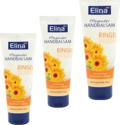 Produktbild von 3x 75 ml Creme Elina Handcreme Ringelblume in Tube