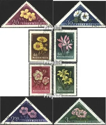 Produktbild von Briefmarken Ungarn 1958 Mi 1534A-1541A (kompl.Ausgabe) gestempelt Blumen