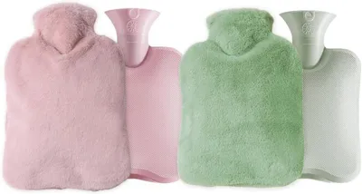 Imagen del producto de Bolsa de agua caliente con funda suave, de 2 litros, con tapa, para proporcionar calor en la cama