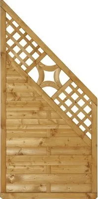 Produktbild von Zaun Abschlusselement Konsta Livia 90 x 180/90 cm honig