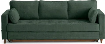 Image de Lisa Design Anna - canapé droit 3 places convertible avec poche en velours texturé , Vert