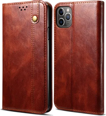 Produktbild von iPhone 11 Pro Max Hülle, LaimTop Leder Flip Brieftasche Schutzhülle für iPhone 11 Pro Max Rot