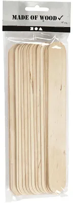 Produktbild von Eisstiele, L 20 cm, B 25 mm, Natur, 15 Stk/ 1 Pck [HOB-563061]