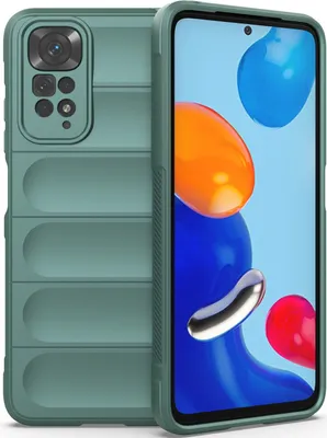 Image de Etui Redmi Note 11S, étui de protection antichoc en TPU Silicone pour Xiaomi Redmi Note 11 / Note 11S vert