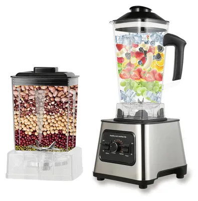 Produktbild von Standmixer und Küchenmaschine - 2-in-1 - 2,5 l - 6000 W - Edelstahlklingen - Eiszerkleinerung - Smoothie-Maker