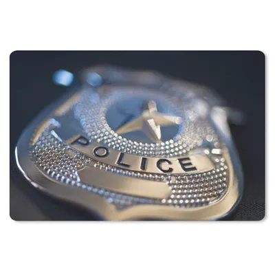 Produktbild von MuchoWow® Mauspad Mousepad Polizeiabzeichen 27x18 cm - Mousepads - Maus Mat - Pad - Mausunterlage - Büroartikel - Desk Matten