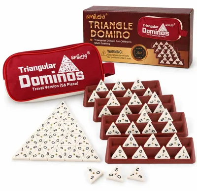 Obrázek produktu pro Trojúhelníkové domino s mosaznými spinnerami pro stolní hru