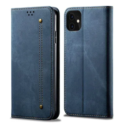 Obrázek produktu pro iPhone 11 Pouzdro, Kožené Peněženkové Pouzdro s Magnetickým Uzavíráním a Pouzdro s Funkcí Stojánku pro iPhone 11 modré