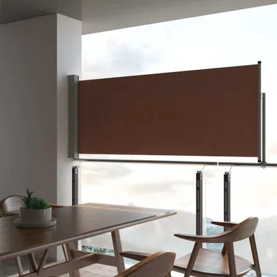 Obrázok produktu pre Maison Exclusive – Výsuvná bočná markíza, 100 x 300 cm, hnedá