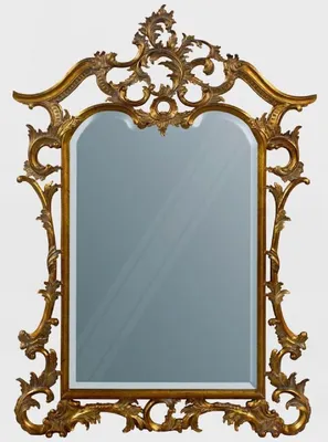 Produktbild von Casa Padrino Luxus Barock Mahagoni Spiegel Antik Gold 100 x 4 x H. 159 cm - Prunkvoller handgeschnitzter Wandspiegel im Barockstil - Antik Stil Garderoben Spiegel - Wohnzimmer Spiegel - Barock Möbel