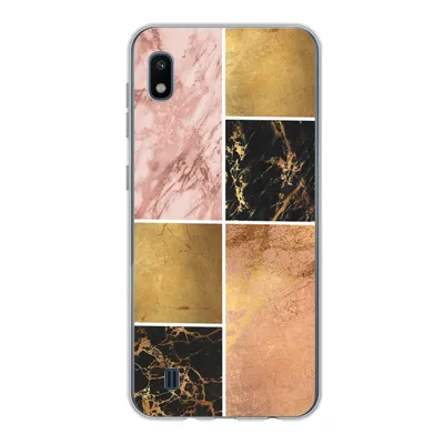 Produktbild von MuchoWow® Handyhülle Schutzhülle Hülle für Samsung Galaxy A10 Marmor - Rosa - Gold Silikon Softcase Handy Hülle - Schutzhülle