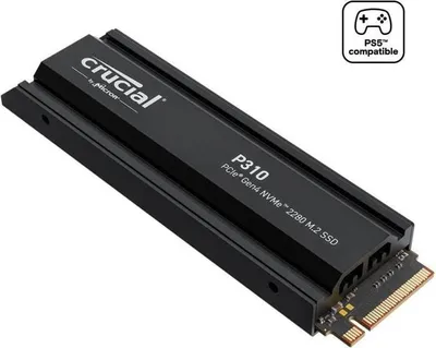 Produktbild von CRUCIAL - P310 - Interne SSD - 4 TB - PCIe Gen4 NVMe M.2 - Mit Kühlkörper - Lesegeschwindigkeit bis zu 7100 MB/s - CT4000P310SSD5