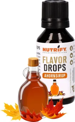 Produktbild von NUTRIFY Flavour Drops Ahornsirup 5 x 30ml Set zuckerfrei, vegan, ohne Farbstoffe Kalorien