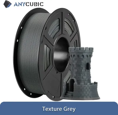 Zdjęcie produktu dla Filament do drukarek 3D – PLA – 1,75 mm – szpula 3 kg – do drukarek 3D typu FDM – szary teksturowany