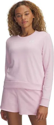 Imagen del producto de Sudadera de cuello redondo Ua Rival Terry para mujer, Under Armour, modelo 1389659-647, talla M