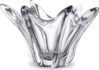Produktbild von Casa Padrino Luxus Glas Schüssel Ø 36,5 x H. 22,5 cm - Deko Schale aus mundgeblasenem Glas - Deko Accessoires - Luxus Qualität
