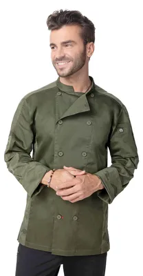 Kochjacke Mojave für Herren, Oliven, L, Polycotton