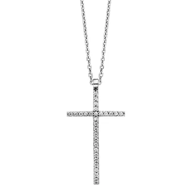 Produktbild von Julie Julsen Anhänger mit Kette 925/- Sterling Silber 45cm weiß Zirkonia weiß 148250012