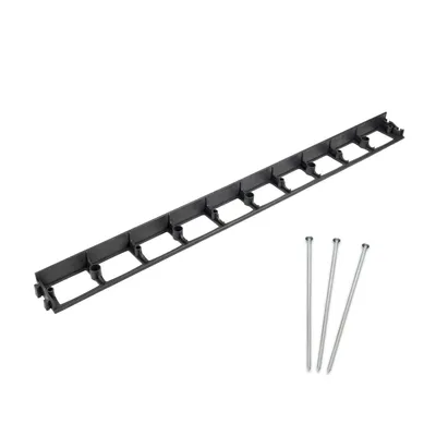 Produktbild von bepco Rasenkante - Pflasterkante 10er Set (LxH: 10m x 4,5cm) - Flexible & robuste Abgrenzung für Rasen, Beet,Pflaster, mit Stahl-Erdanker (verzinkt)