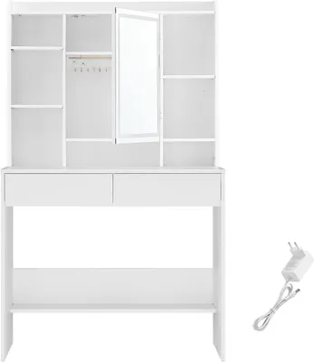 Obrázek produktu pro Toaletní Stolek S Led Osvětlením, 3 Barvy S Nastavitelným Jasem