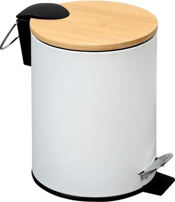 Produktbild von Kosmetikeimer Bambus, weiß 3l