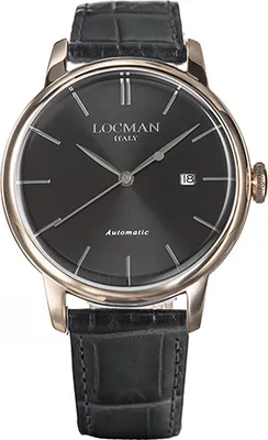 Produktbild von 0255R01R-RRBKRGPK Italy Herrenuhr 1960 Automatik roségold PVD schwarz Ref. 0255 Locman