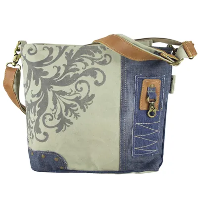 Produktbild von Sunsa Damen Tasche Umhängetasche kleine Schultertasche Handtasche aus Canvas & Jeans blau