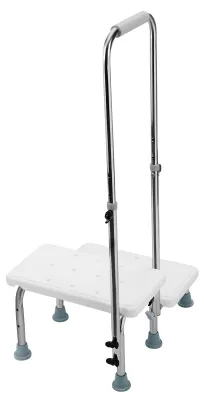 Produktbild von Betttritt, Tritthocker für hohe Betten, tragbarer 2-stufiger Hocker für Senioren, robuster 2-stufiger Fußhocker für Erwachsene und Senioren