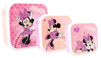 Obrázek produktu pro Krabička na svačinu Minnie Mouse 3v1 pro školku a školu