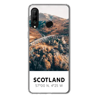 Produktbild von MuchoWow® Handyhülle Schutzhülle Hülle für Huawei P30 Lite Schottland - Herbst - Berge Silikon Softcase Handy Hülle - Handyhülle