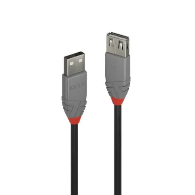 Produktbild von LINDY USB 2.0 Verlängerung Typ A/A Anthra Line M/F 0.5m sch.