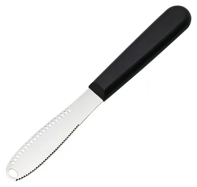 Produktbild von Buttermesser mit Wellenschliff - Edelstahl Butterstreuer und Spatel - Zum Schneiden und Streichen von Butter, Erdnussbutter und Marmelade - 1 Stück